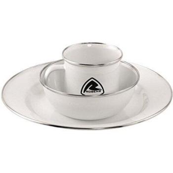 ROBENS Tongass Emaille Geschirr-Set, Weiß, One Size