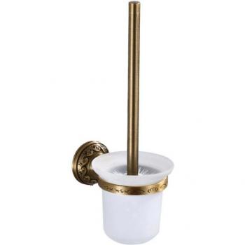 Carved Toilet Brush with Aluminum Holder