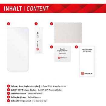 Displex Displayschutzfolie »Smart Glass«, für Xiaomi Redmi 12, Displayschutzfolie Displayschutz kratzer-resistent 9H unzerbrechlich