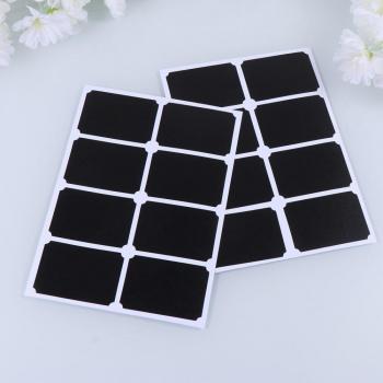 Etiquetas de PVC Borrables para Botellas (10 Hojas, Color Negro)