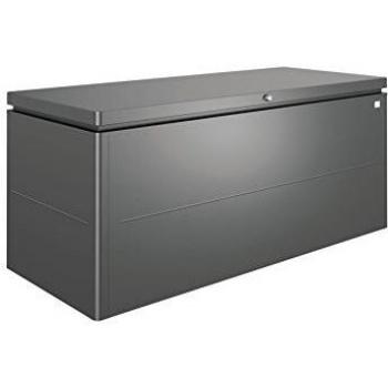 Arcon Baul Metalico Biohort Loungebox 200 Color Gris Oscuro Metalizado