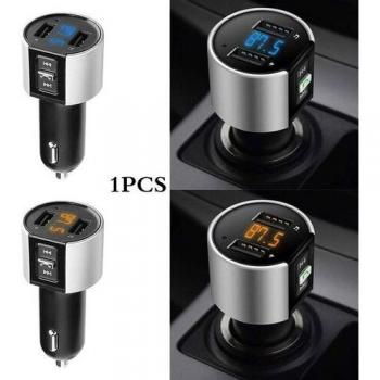 Transmisor FM con Bluetooth y Mp3 – Modelo C26S, Cargador USB incluido
