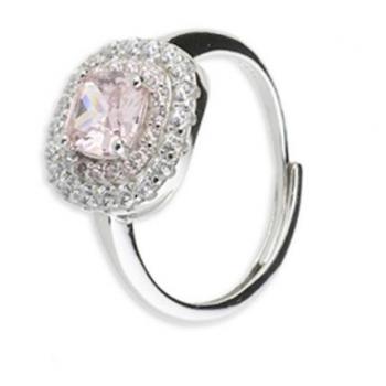 Sovrani Anello Luce in argento con cubic zirconia e zircone rosa, modello J8605M14