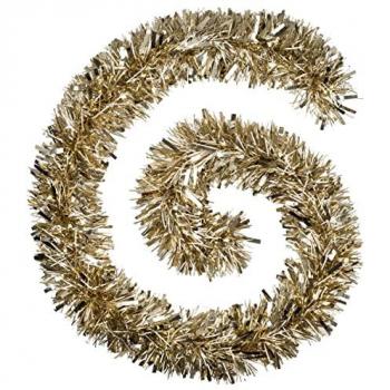 Guirlande de Noël boa large 15 cm or Longueur 2 mètres