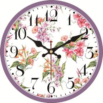 Retro Flower Design Wall Clock