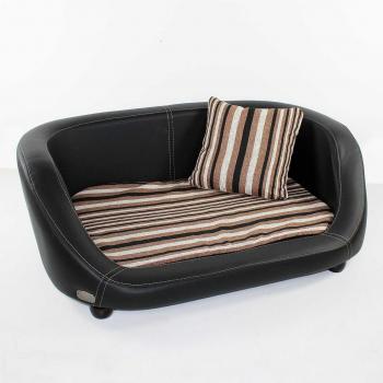 Kleines Hundesofa von Wallace & Jones – Oxford II, Beluga‑Schwarz