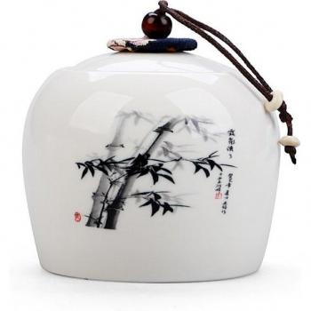 Chinese Ink Painting Kitchen Spice Jar
