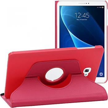 Housse Coque Etui Rotatif 360° en PU Cuir Rose pour Samsung Galaxy Tab A6 10.1 (2016, 2018) T580 T585