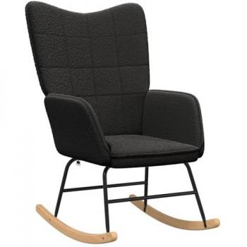 VidaXL Komfort-Sessel Schaukelstuhl Schwarz Sherpa-Stoff (1-St)