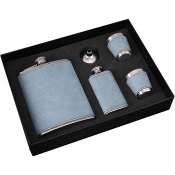 Paire de Flacons Portables – Bouteilles de Hanche Bleu Clair (8 oz)