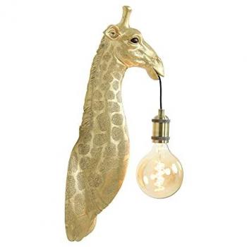 Fascino Giraffa d’Oro – Illuminazione da Parete in Plastica