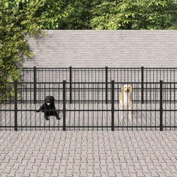 Gabbia per Cani in Acciaio da Esterno 14,11 m²