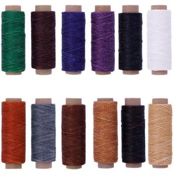 12PCS 50M 150D DIY Waxed Sewing Thread