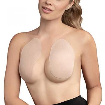 Bye-Bra Breast Lift Pads + 3 Paia Copri Nipple Raso Beige F-H