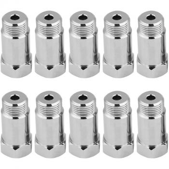 Set de 10 Adaptadores de Espaciador O2 Extensión Recta 45 mm M18X1.5 (Plata)