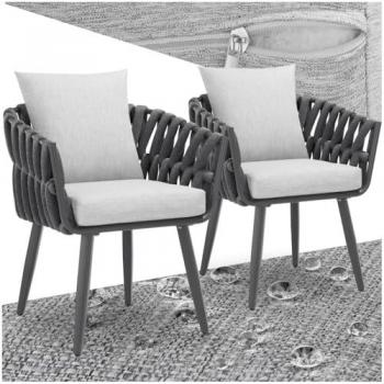 Silla Balcón Trenzado Alta Calidad Tectake