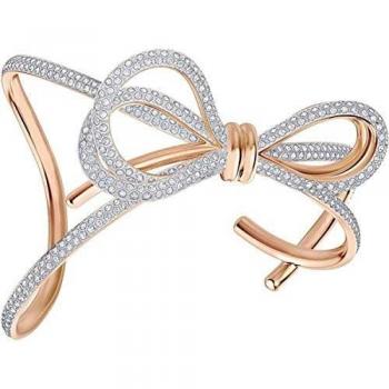 Swarovski Bracciale rosa cuff acciaio inossidabile S