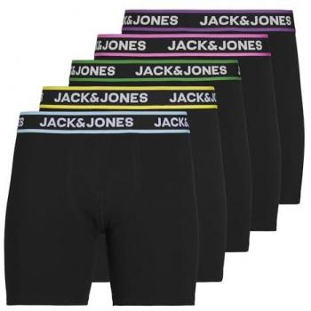 JACLIME Solid Boxer Briefs Herren, 5 Stück, schwarz