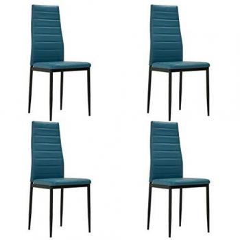 Stilvolle Esszimmerstühle Meeresblau (4 Stück)