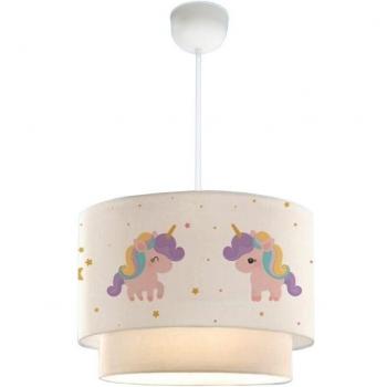 Lustre lumineux « Licorne » – suspension 70 cm, ampoule E27