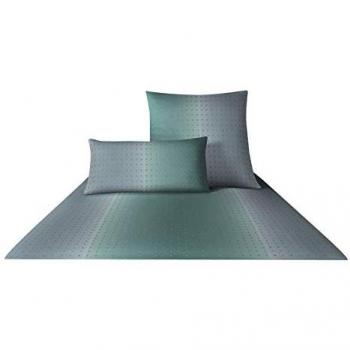 Bettwäsche ELEGANTE Glee, Halbleinen, 135 cm x 200 cm, 80 cm x 80 cm, blau (aqua)