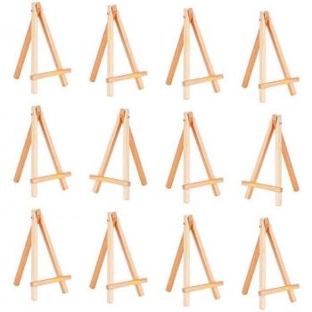 12PCS Wooden Easel Photo Display Stands