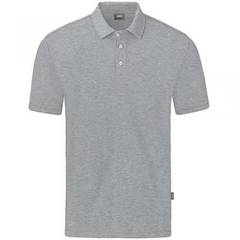 Jako Poloshirt Organic Stretch grau