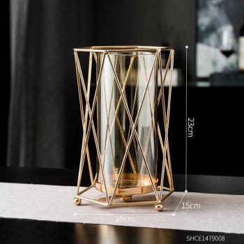 Candelabro dorado para mesa de comedor