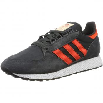 Adidas Men's Forest Grove Sneakers, Black (Carbon/Active Orange/Easy Yellow), 8 UK