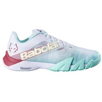 Babolat Premura 2 – Calzado de Pádel para Hombre (Blanco y Rojo)