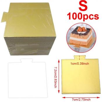 Mini Tablas de Cartón Dorado para Tortas
