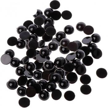 Yeux de sécurité en plastique noir 100 pièces 6-18mm pour marionnettes et poupées