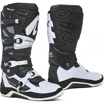 Bota MX Forma Pilot 48 Negra y Blanco