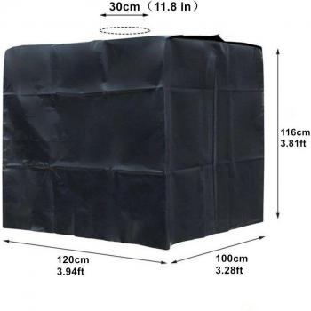 1000 Litres IBC Water Container Cover, Waterproof and Dustproof, 120x100x116cm, Outdoor Garden, 4 Colors