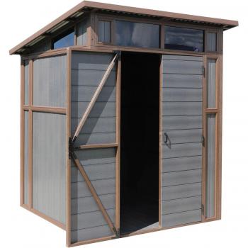 Mercia 7'x 7' Premium Composite Plastic Pent Storage Shed with Double Doors