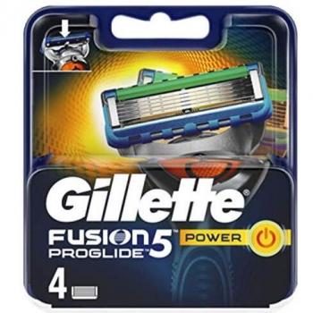 Ricariche Gillette Fusion5 ProGlide Power con 4 Teste di Ricambio per Rasoio