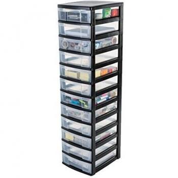 Schwarzes Rollschrankmodell NMC‑012 (12x6L) – Ergonomische Griffe
