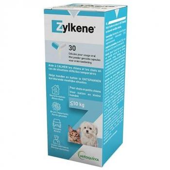 Suplemento Natural Tranquilizante Zylkene Plus para Perros y Gatos Menores de 10 kg