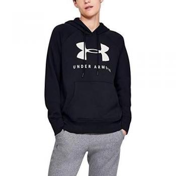 Under Armour Damen Rival Fleece Sportstyle Kapuzenpullover, Schwarz
