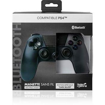 Manette de Jeu Sans Fil PS4 Dark Silver avec Microphone Intégré et Prise Casque