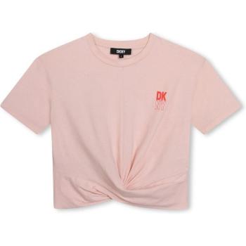 Tee Shirt DKNY Fille 8A Rose Manches Courtes