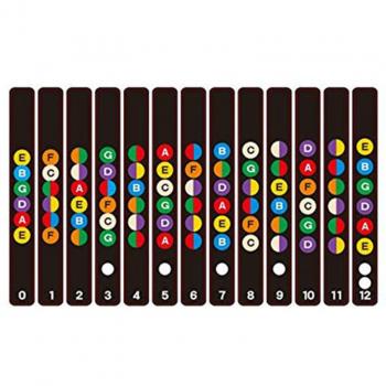 Peigne pour guitare avec autocollants de notes