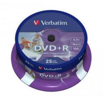Verbatim DVD+R Wide 4,7 GB (25 stuks) – Printbaar – Art.nr. 411329816