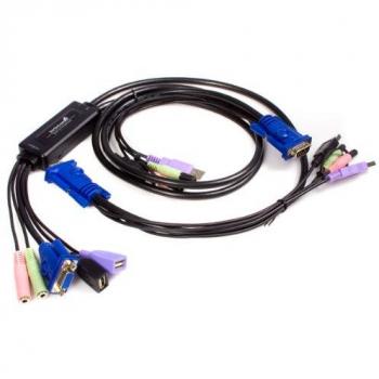 Switch KVM 1 x VGA + 2 x 3.5mm + 2 x USB A