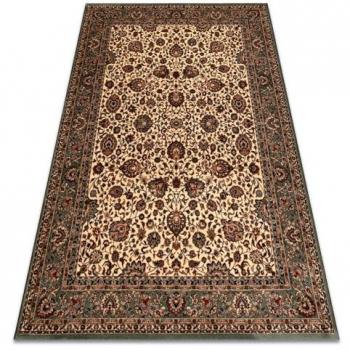 RUGSX Kashqai 4362 101 Wool Carpet Beige/Green 67x130 cm