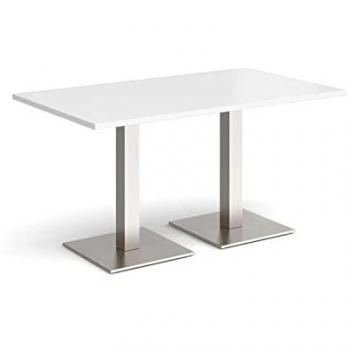 Brescia Modern Rectangular Dining Table with Steel Base