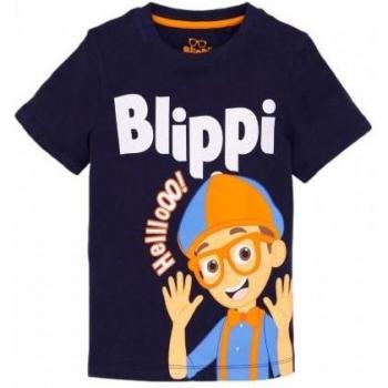 Blippi Kinder T-Shirt Hallo in Dunkelblau