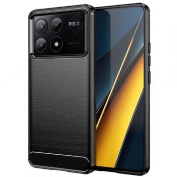 Coque Silicone Noir avec Film Écran pour Xiaomi Redmi K70E 5G / Poco X6 Pro 5G