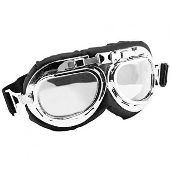 Gafas de Motocicleta Tipo Aviador con Lente Clara y Protección UV