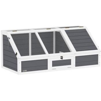 Casa para Tortugas de Abeto con Acero Galvanizado 120x55x50 cm